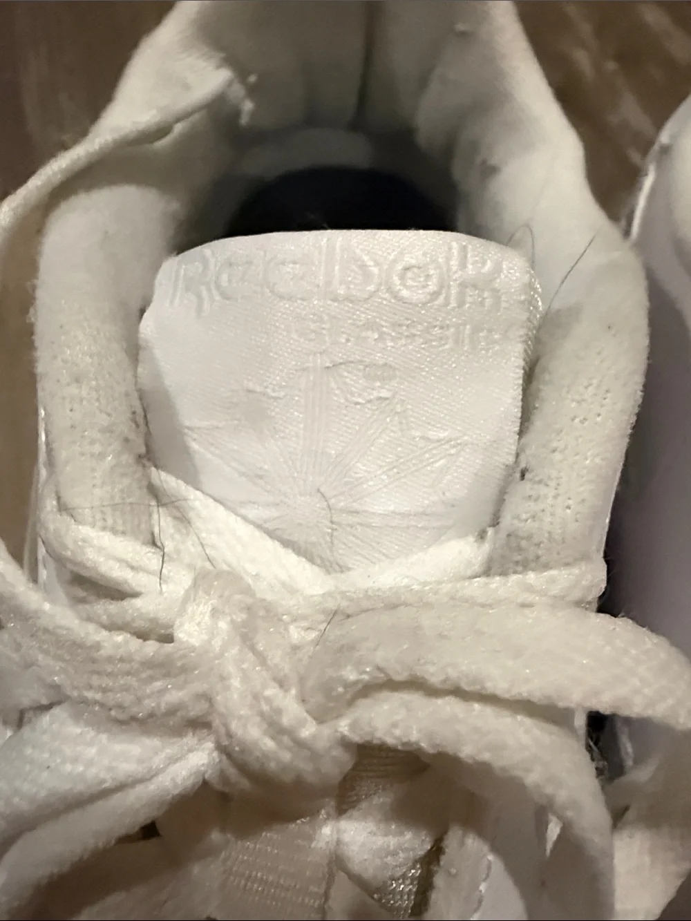 Reebok White Athletic Sneakers with Gum Soles